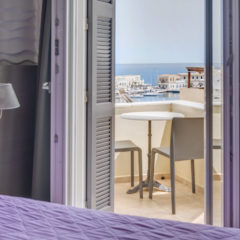 Superior double room. The view from the balcony